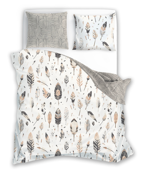 Posteľná súprava z bavlneného saténu 140x200+70x90 Boho 007