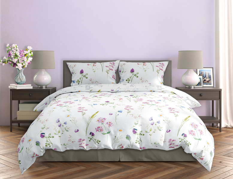 Posteľná súprava z bavlneného saténu 140x200+70x90 Milagro Verde 013