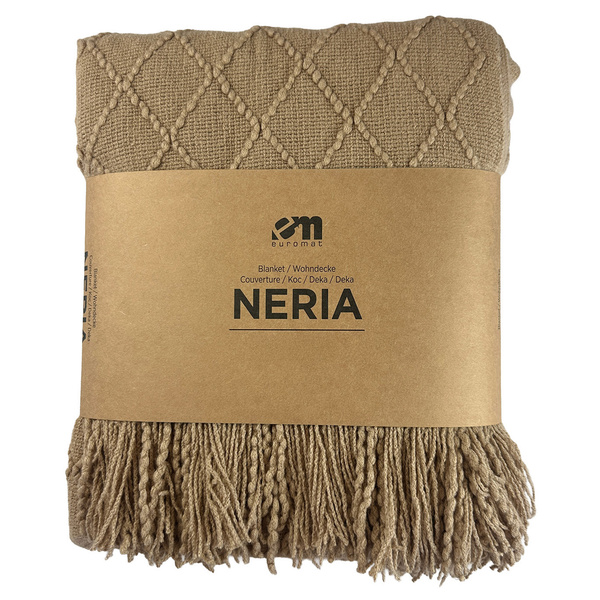 Deka Žakárová So Strapcami Neria 	Béžový Taupe 150x200 cm