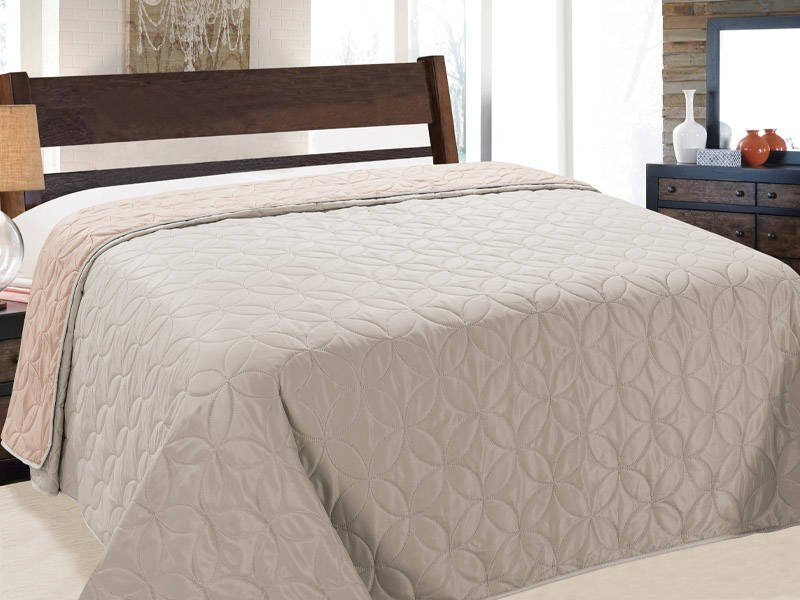 Obojstranné Prehozy na Posteľ Vigo II Losos Striebro Šedá 006- Bez Vankúšov 220x240