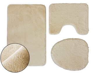 Kúpeľňové Koberčeky Lombok II Ecru - 3 ks