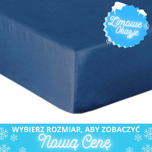 Bavlnené Prestieradlo Saténové s Gumičkou Modrý 11