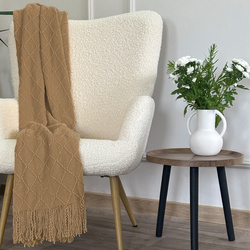 Deka Žakárová So Strapcami Neria  Béžový Taupe 150x200 cm