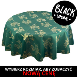 Obojstranné Obrusy s Nešpinivou Úpravou zelená Sneh 1 Okrúhly