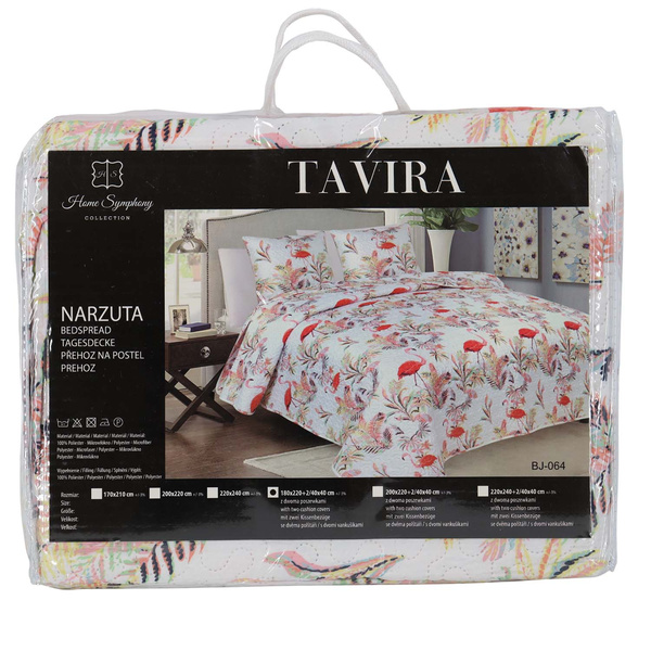 Prehozy na Posteľ TAVIRA BJ-064 Flamingos 180x220+2x40x40