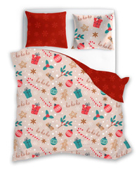 Bavlnené Posteľné Súpravy 140x200+70x90 Scandic 082