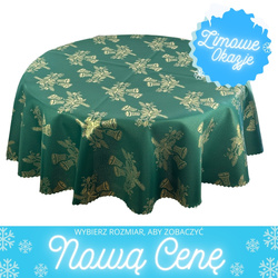 Obojstranné Obrusy s Nešpinivou Úpravou zelená Sneh 1 Okrúhly