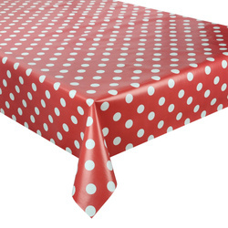 PVC Obrusy s Textilným Podkladom červené bodky Florista 01150-01 a Rozmery