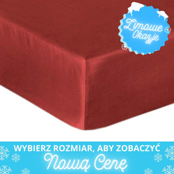 Bavlnené Prestieradlo Saténové s Gumičkou Hnedočervený 53