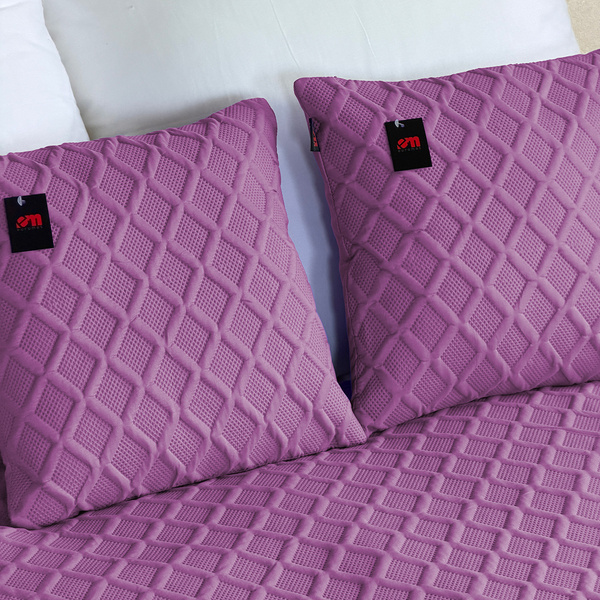 Obojstranné Prehozy Parla 3D Fialová 220x240+2x40x40