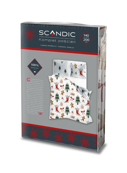 Bavlnené Posteľné Súpravy 140x200+70x90 Scandic 078