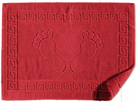 Bavlnené Kúpeľňové predložky Feet Greek Červený 50x70 cm