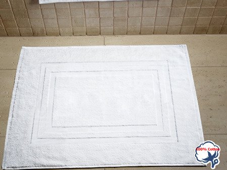 Bavlnené Kúpeľňové predložky Stripes 650 gsm Biela Veľkoobchodný Balík