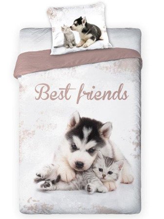 Bavlnené Obliečky Best Friends Pes a Mačička  002