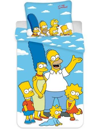 Bavlnené Obliečky Simpsons Blue 