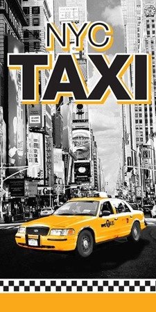 Plážové Uteráky Magic New York Taxi 70x140 cm